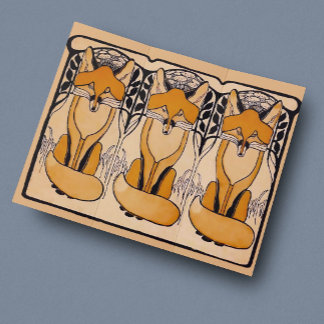 Art nouveau rävar poster