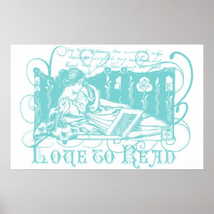 Art nouveau Reader Poster