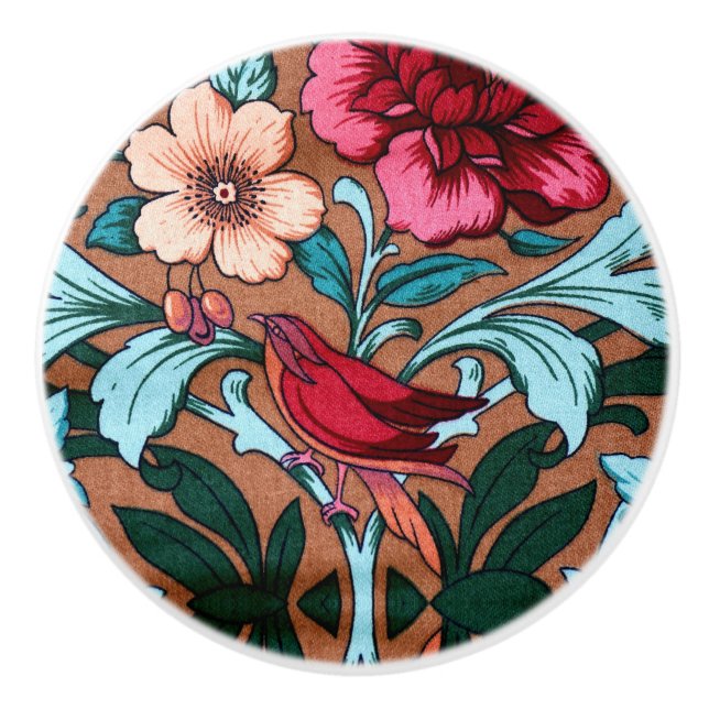 Art nouveau Red Bird Knopp (Framsidan)