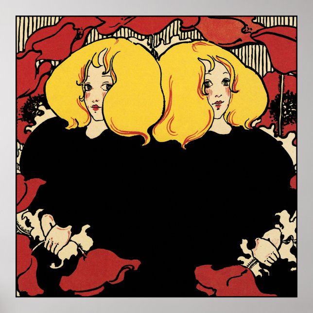 Art nouveau Reklam Poster av Ethel Reed (Framsidan)