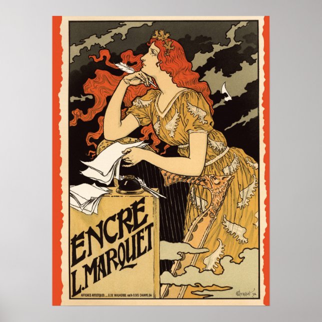 Art nouveau, reklamen Poster (Framsidan)