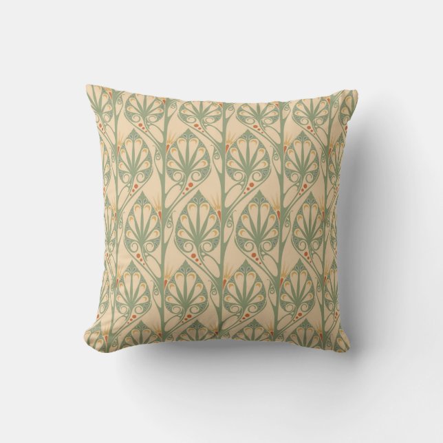 Art nouveau, Retro Tapet Design. Kudde (Framsida)