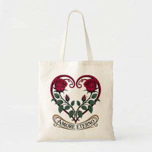 Art nouveau Ro Heart Blommigt Tygkasse