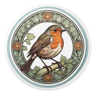 Art Nouveau Rödhake Knopp