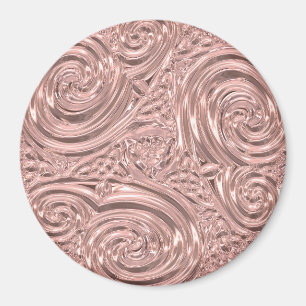 Art nouveau rosa elegant abstrakt segrare magnet