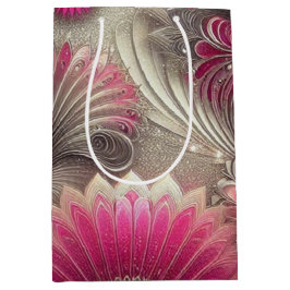 Art nouveau Rosa och Silver Fläkt