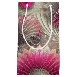 Art nouveau Rosa och Silver Fläkt