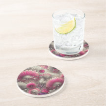 Art nouveau Rosa och Silver Fläkt