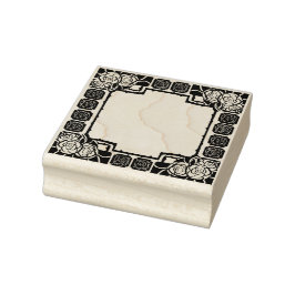 Art Nouveau Rose Border Rubber Stamp Stämpel