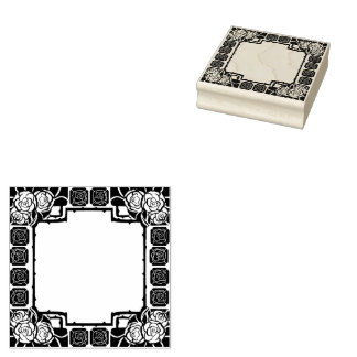 Art Nouveau Rose Border Rubber Stamp Stämpel