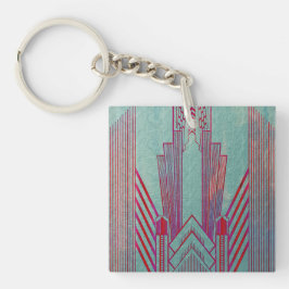 Art nouveau, rött, teal, grönt, vintage, konsthugg