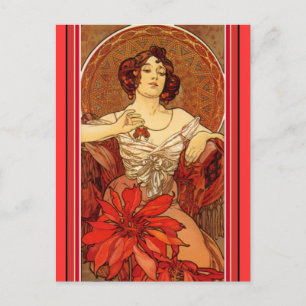 Art Nouveau ~ "Rubin - Ädelstenarna" Vykort