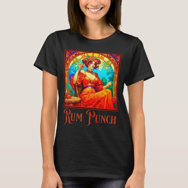 Art nouveau Rum Slår T Shirt (Framsida)