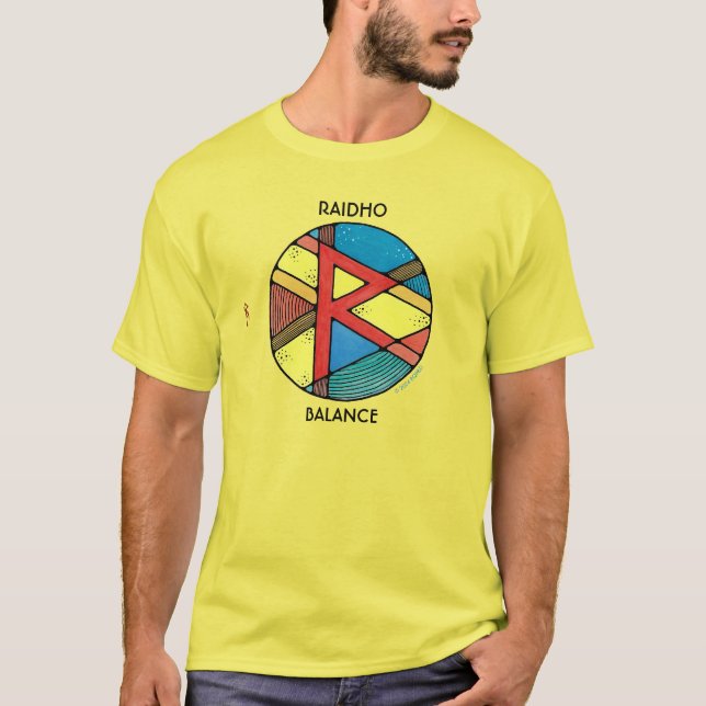 Art nouveau Rune Raidho - Balance T Shirt (Framsida)