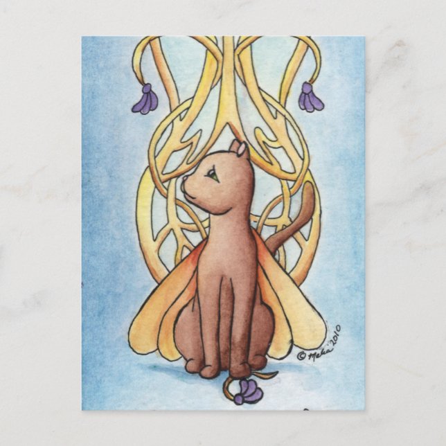 Art Nouveau Sagocat Vykort (Framsida)