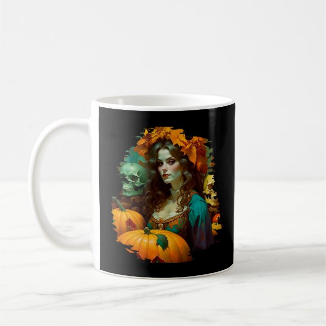 Art nouveau Samhain Kaffemugg (Vänster)