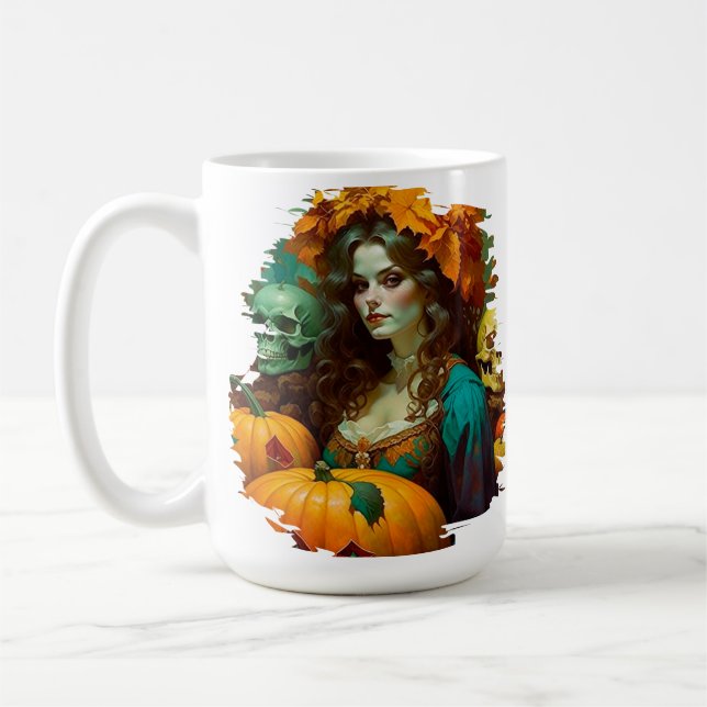 Art nouveau Samhain Kaffemugg (Vänster)