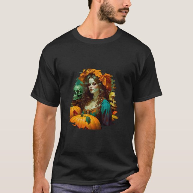 Art nouveau Samhain T Shirt (Framsida)