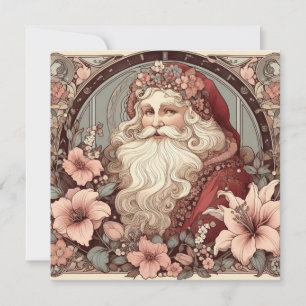 Art Nouveau Sankte Claus Illustration Inbjudningar