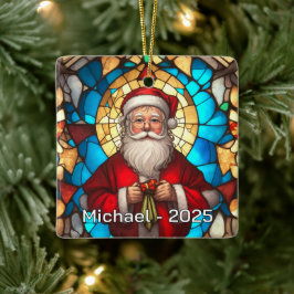 Art Nouveau Santa Ceramic Gift Julgransprydnad Keramik