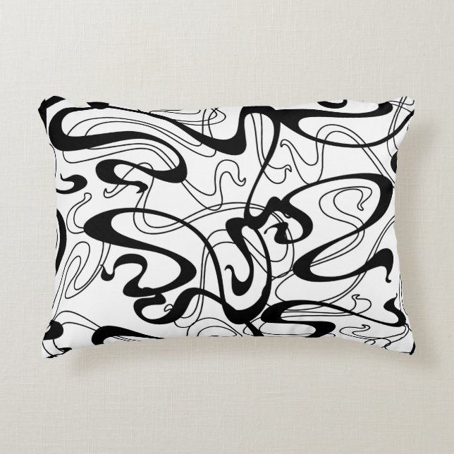 Art Nouveau seamless pattern. Curl texture in vint Prydnadskudde (Framsidan)