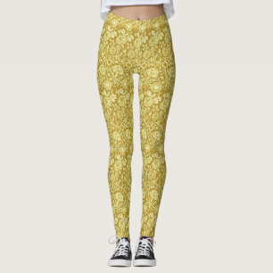 Art nouveau, senap och Gult Leggings