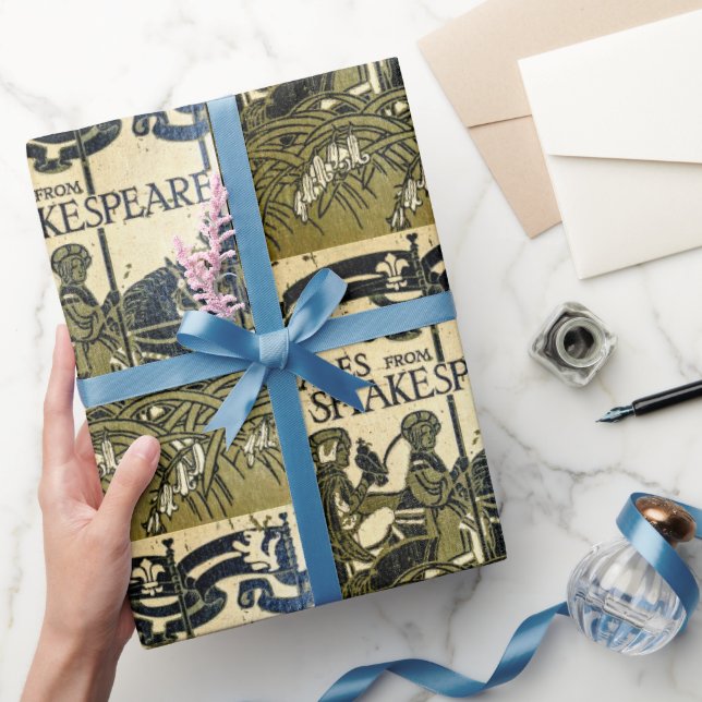 Art nouveau Shakespeare Bok Cover Presentpapper (Gifting)