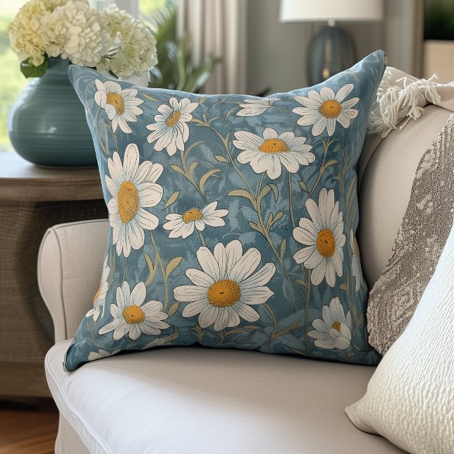 Art nouveau Shasta Daisy Kudde (Skapare uppladdad)