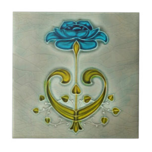 Art nouveau Sherwin & Cotton C1900 Repro Kakelplatta