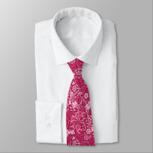 Art nouveau Sjögräs Blommigt, djupkorallens Rosa Slips