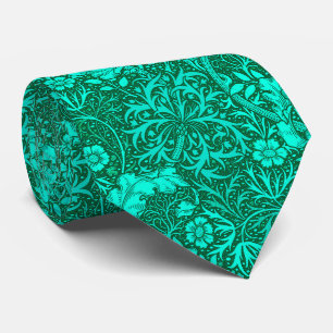Art nouveau Sjögräs Blommigt, turkos och Aqua Slips