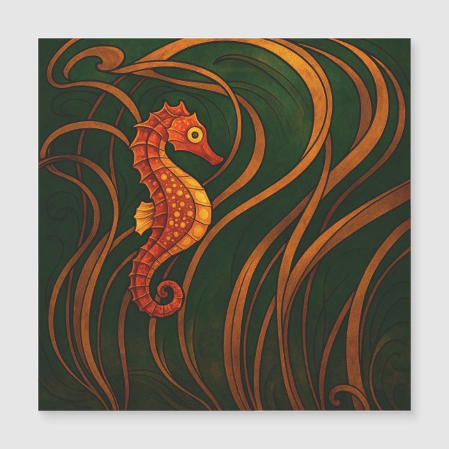 Art Nouveau Sjöhäst  (Framsida)