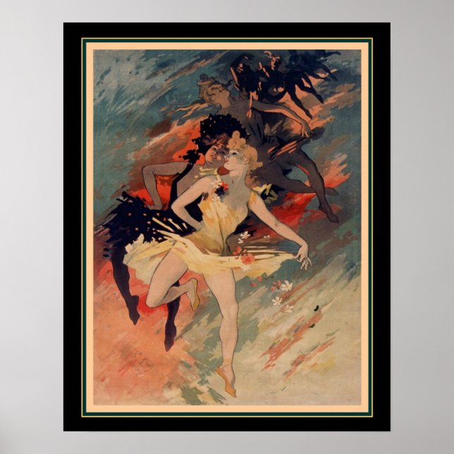 Art nouveau Skriv ut "La Danse" - 16 x 20 Poster (Framsidan)