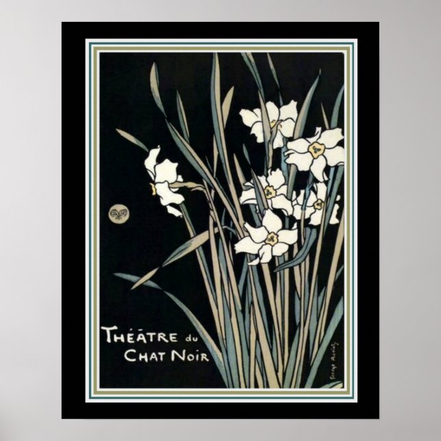 art nouveau Skriv ut "Theater de Chatta Noir" Poster (Framsidan)