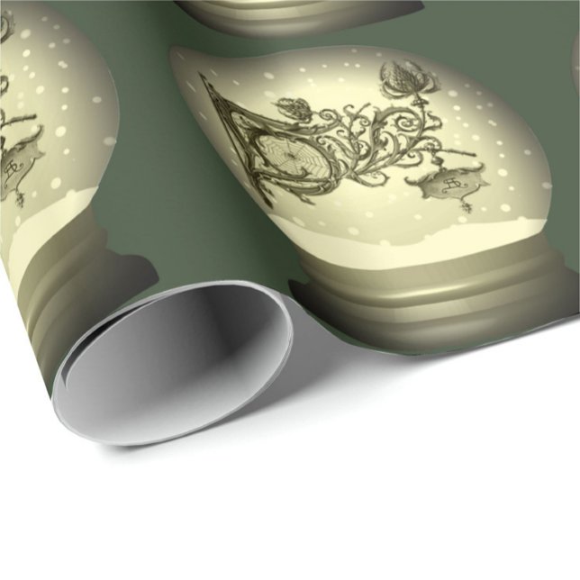 Art nouveau snö globe presentpapper (Skapare uppladdad)