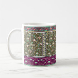 Art nouveau snöblomma mönster mugg