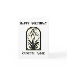 Art nouveau Snödroppsblomman januari födelsemånads