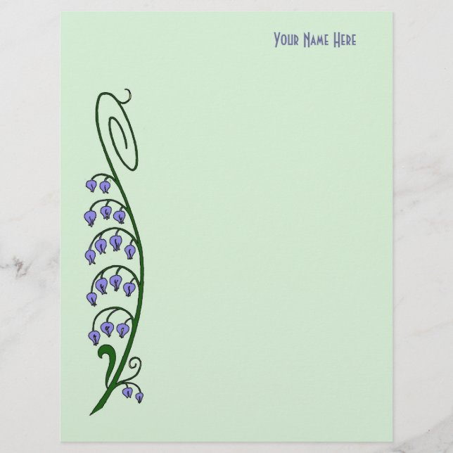 Art nouveau Snowdrowblommor Letterhead (Framsida)