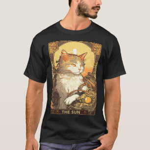 Art Nouveau Solen Tarotkort Katt Taro T Shirt