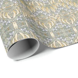 Art nouveau Solomons sälblomma mönster Presentpapper