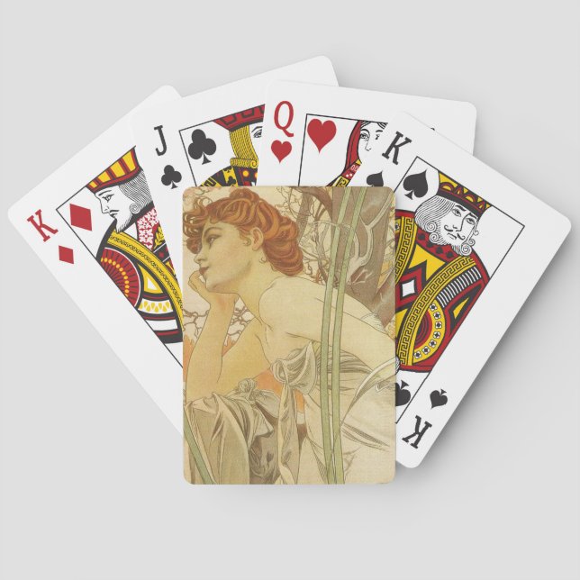 Art nouveau som leker kort kortlek (Baksidan)