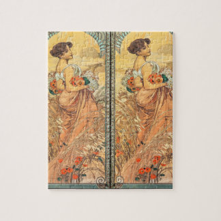  Art Nouveau sommar av Alphonse Mucha  Pussel