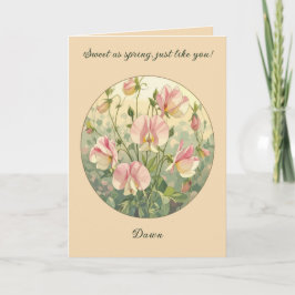Art Nouveau Sötärtsblomning Kort
