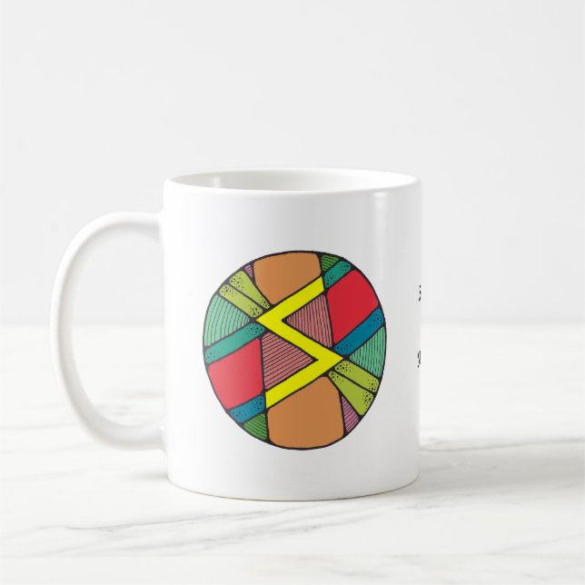 Art Nouveau Sowilo Runmugg – FRAMGÅNG! Kaffemugg (Vänster)