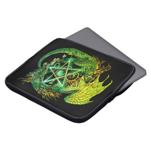 Art nouveau Star/Pentacle Dragon Laptop Fodral
