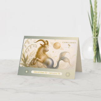 Art Nouveau Stenbocken Zodiakalluckkort Tack Kort