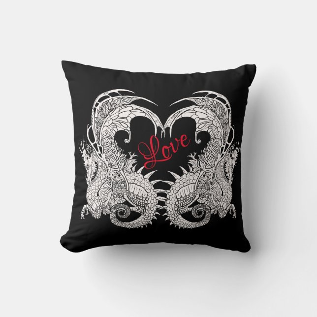 Art nouveau stil Dragon Kudde (Framsida)
