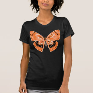 Art Nouveau-stil Fjäril Orange T-shirt