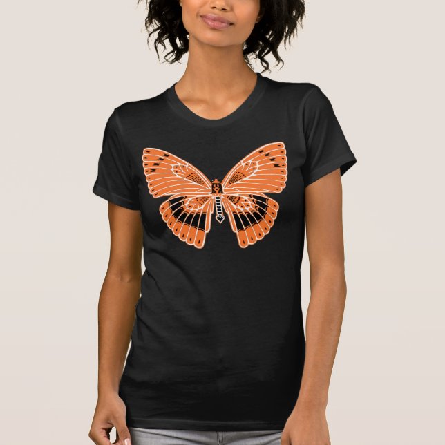 Art Nouveau-stil Fjäril Orange Tröja (Framsida)