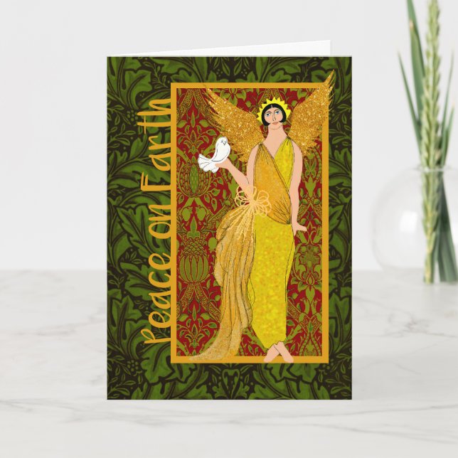 Art nouveau Stil-julkort Helgdag Tack Kort (Framsida)